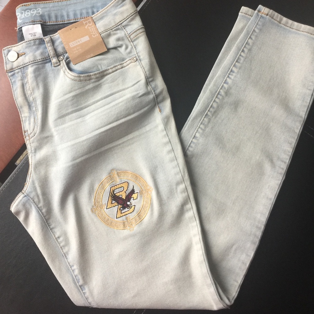 Boston college BC  vintage logo Custom embroidered  jeans